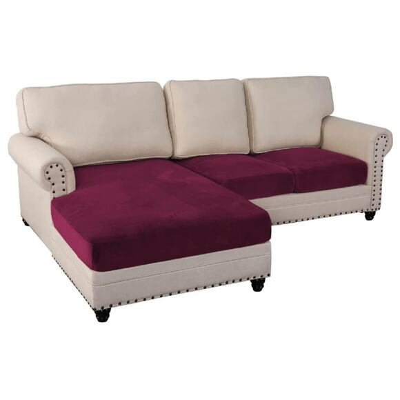 ADPON Other - ADPON Velvet Sectional Couch Covers Sofa Chaise/Seat Cushion Slipcover L Shape S